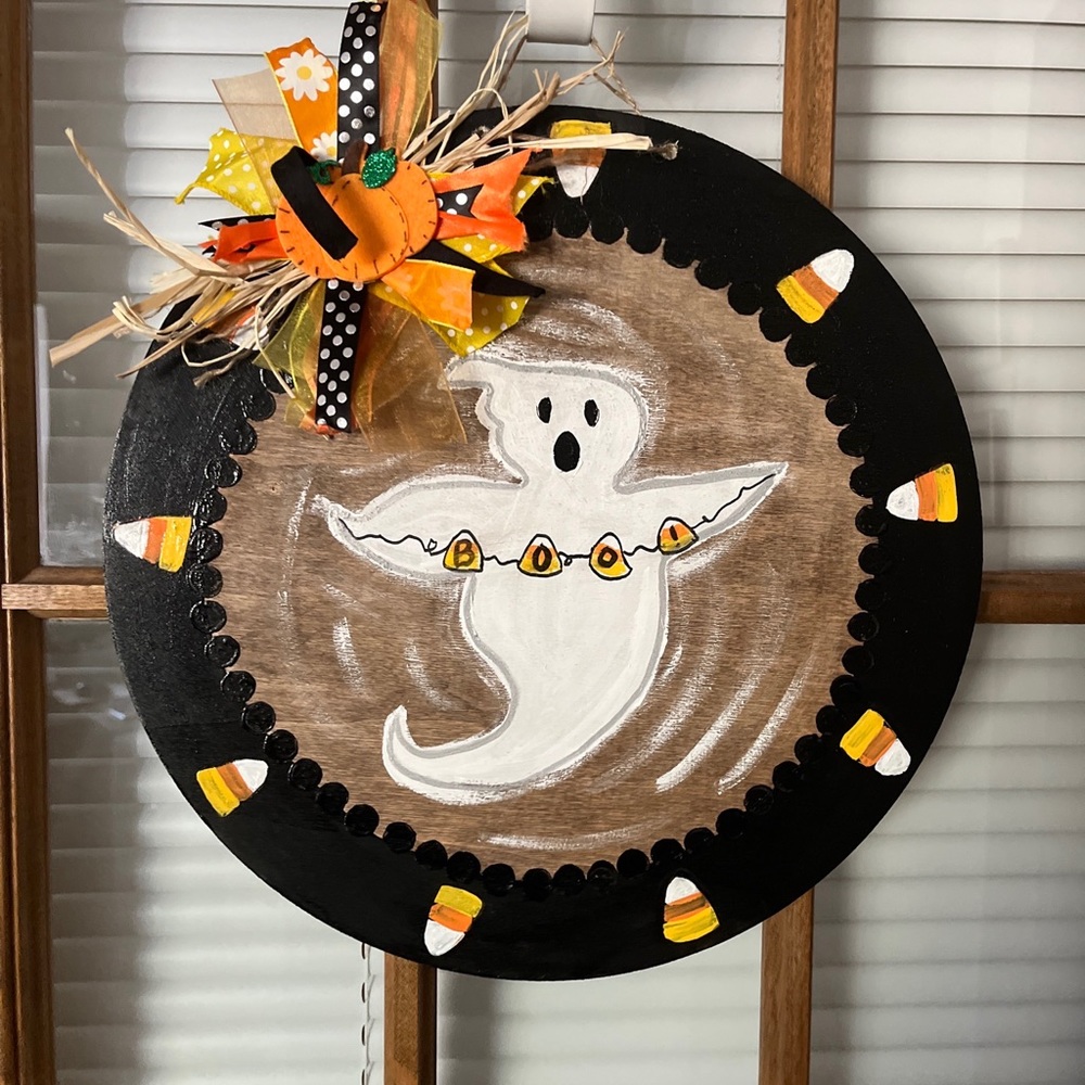 “BOO”handcrafted door/wall decor, Halloween decor, Gift